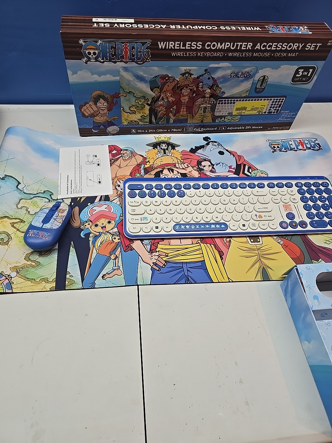 ONE PIECE Wireless Computer Accessory Set Used Missing Dongle