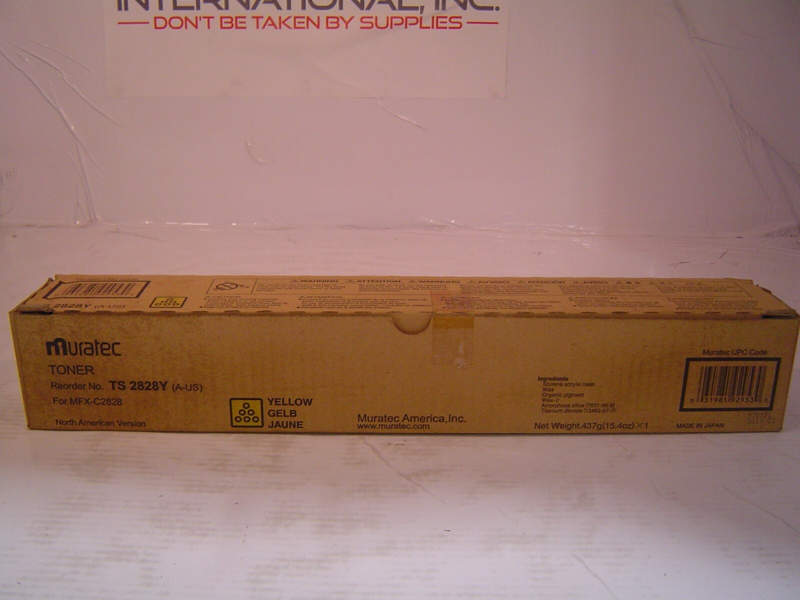 Genuine Muratec TS2828Y Yellow Toner Cartridge MFX-C2828 A11G2M2