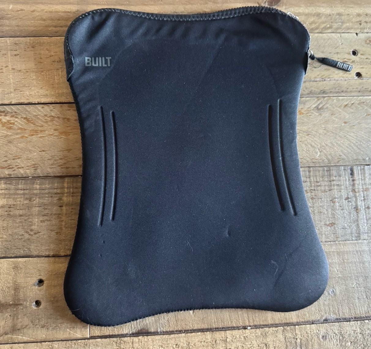 BUILT NY Neoprene Zip Computer Laptop Tablet Sleeve 14" x 12" Black Travel 