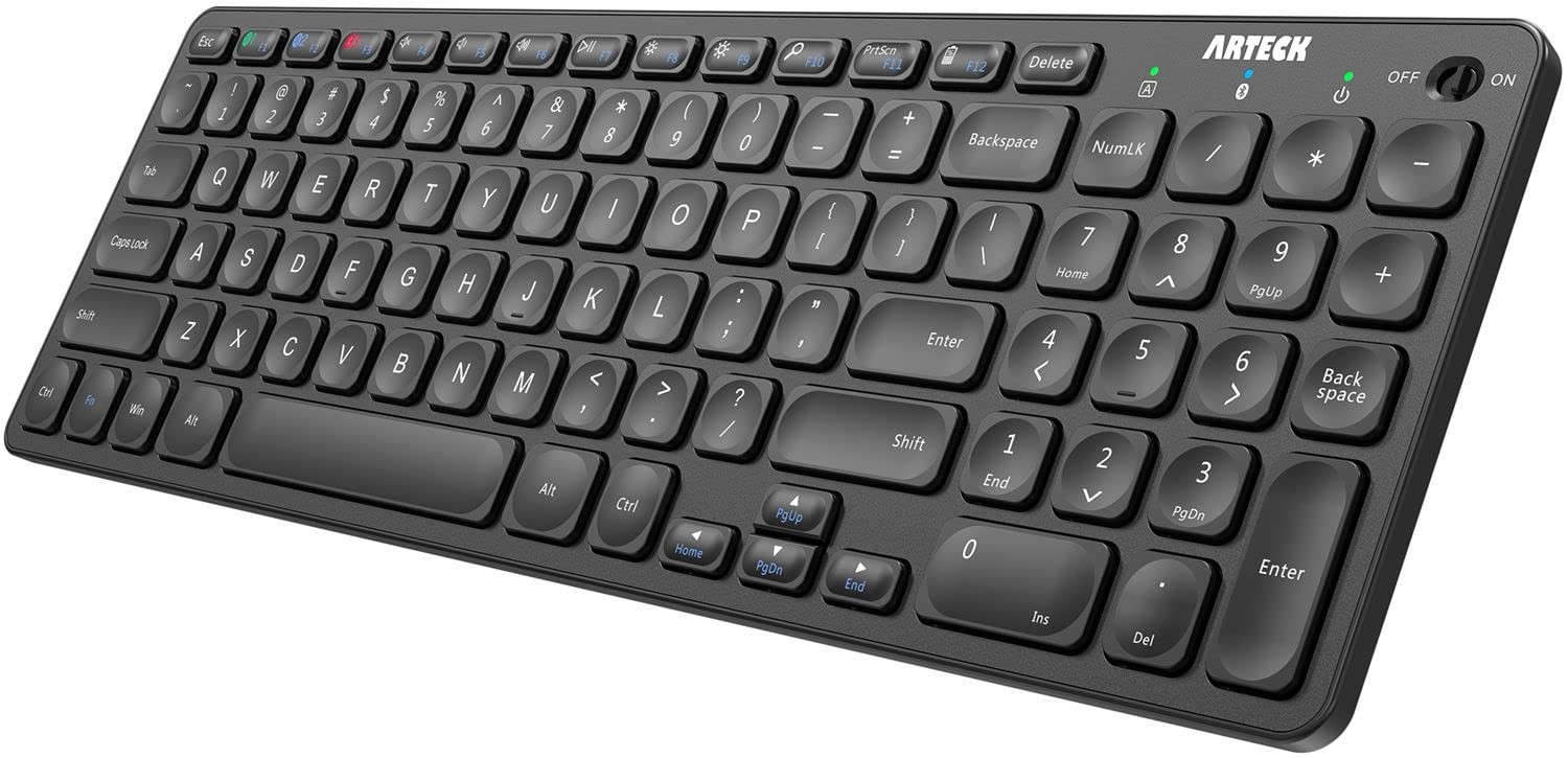 HB305-2 Universal Multi-Device Bluetooth Keyboard Ultra Compact Wireless Blue...