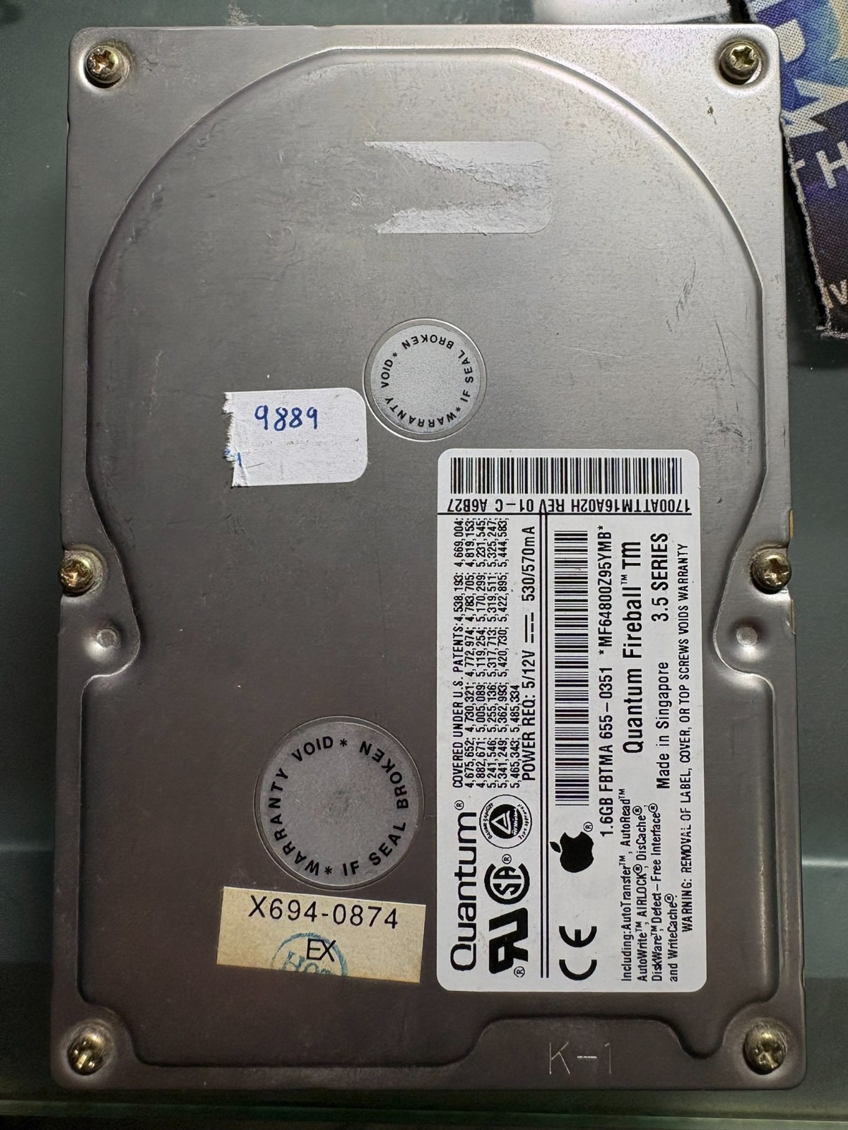 Quantum Fireball 1.6GB TM1700A 1700AT TM 16A02H REV 01-C A6B27