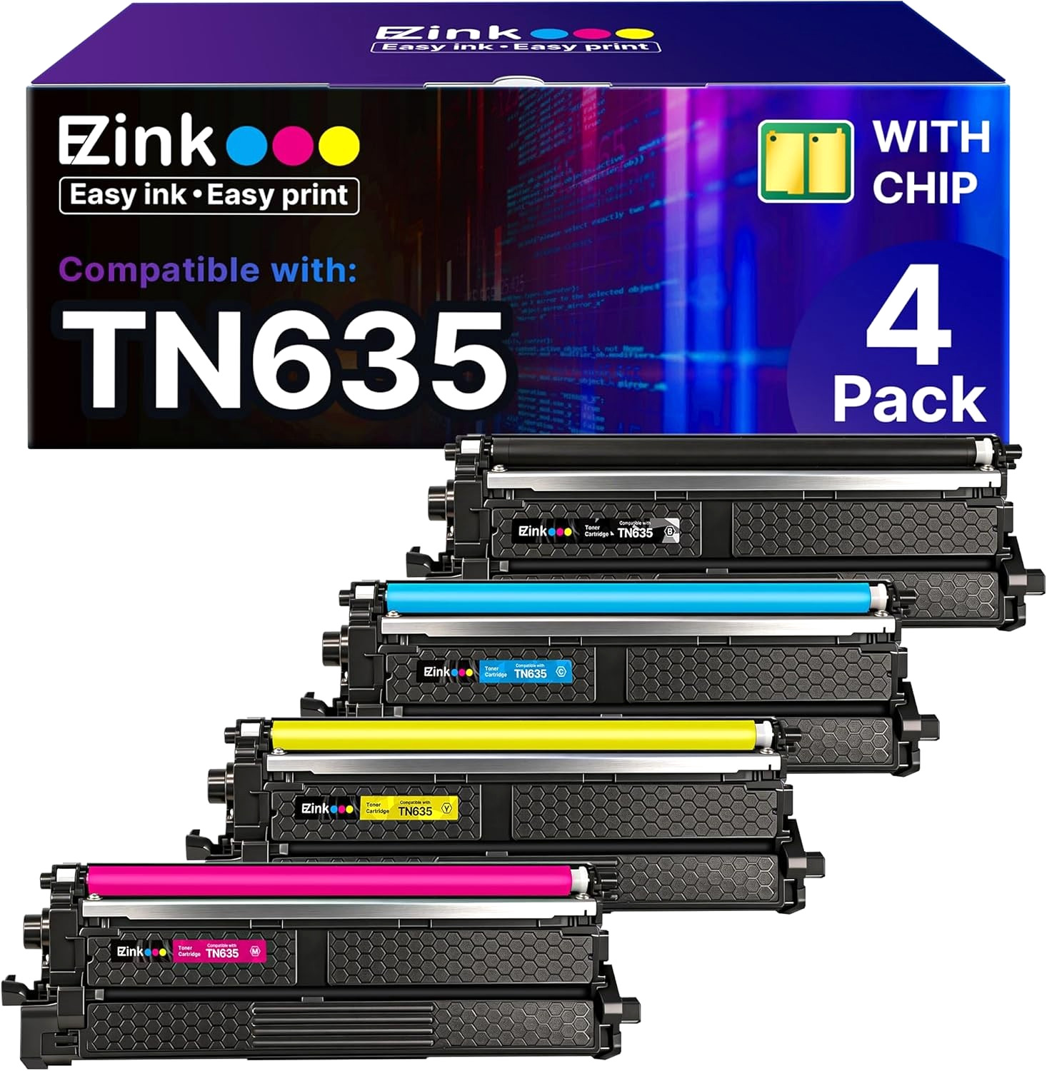 TN635 / TN-635 Toner Cartridge for Brother MFC-L8930CDW/HL-L8570CDW/EX575 Series