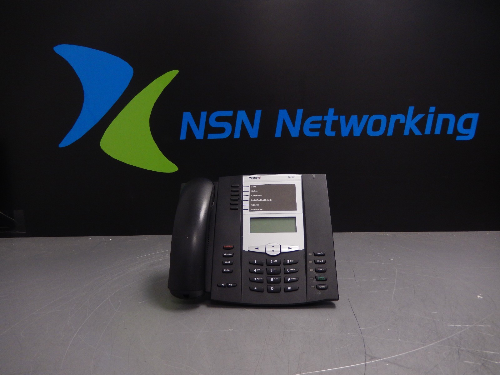 AASTRA 8x8 6753i IP VoiP Display Phone A1753-3640-10-01 53i Packet 8