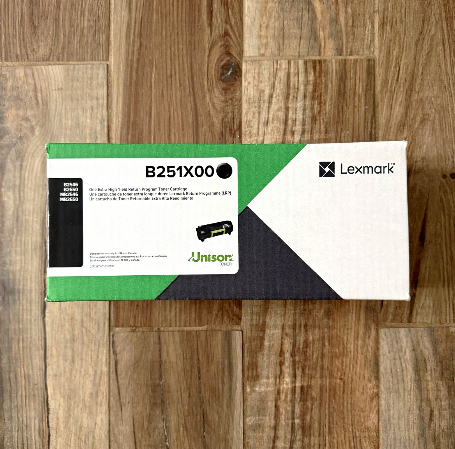 Lexmark B251X00 Extra High Yield Black Toner Cartridge B2546 MB2546 B2650