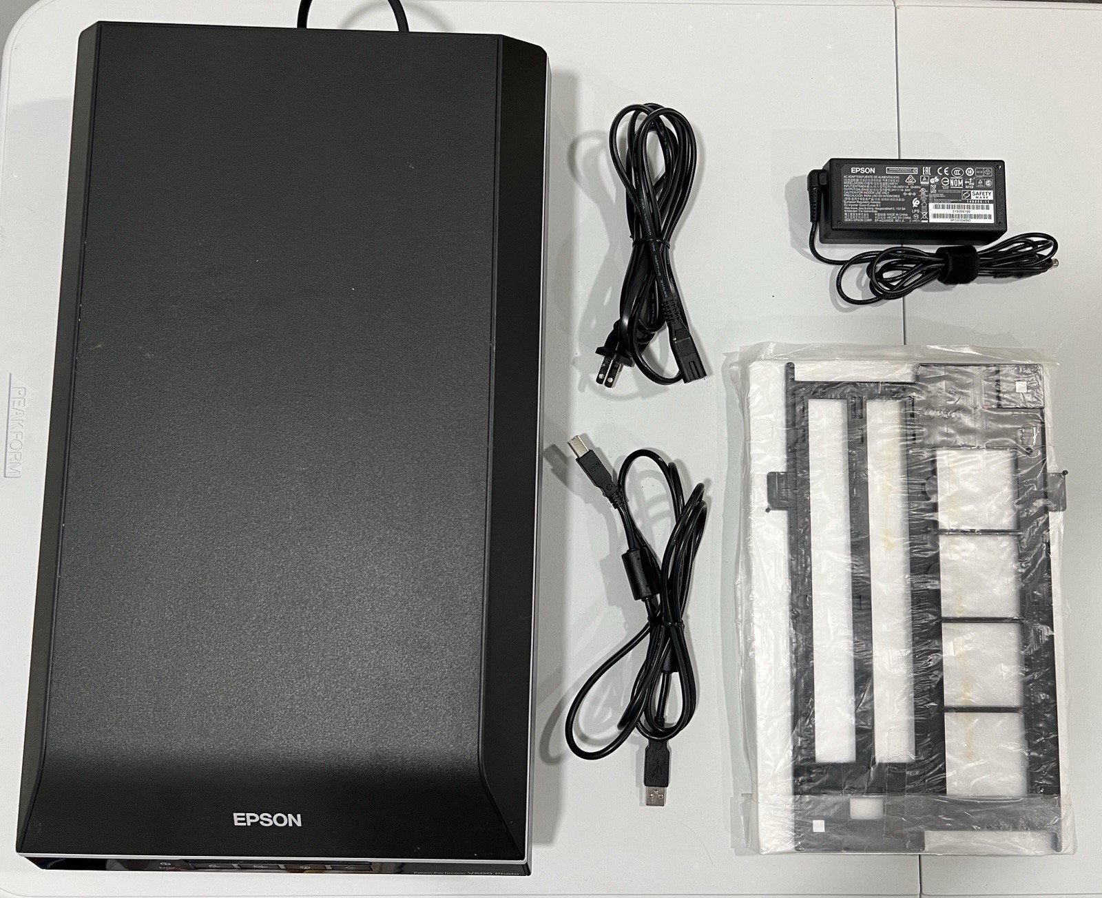 Epson Perfection V600 Photo Scanner Bundle w/ Film Trays + Power Supply