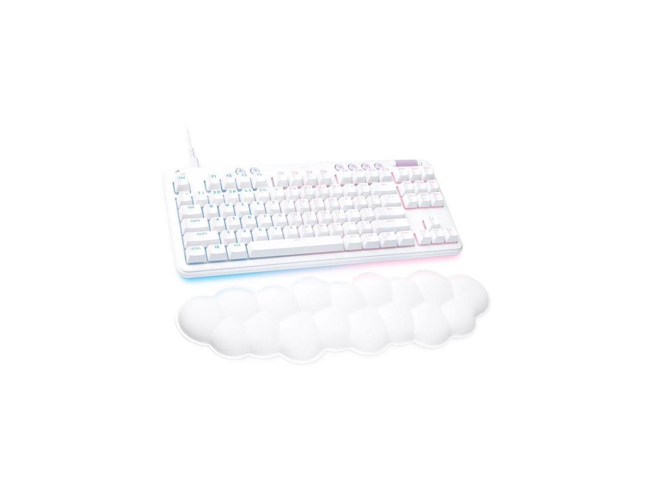 Logitech G713 TKL wired Mechanical Gaming Keyboard White Mist GX Blue CLICKY