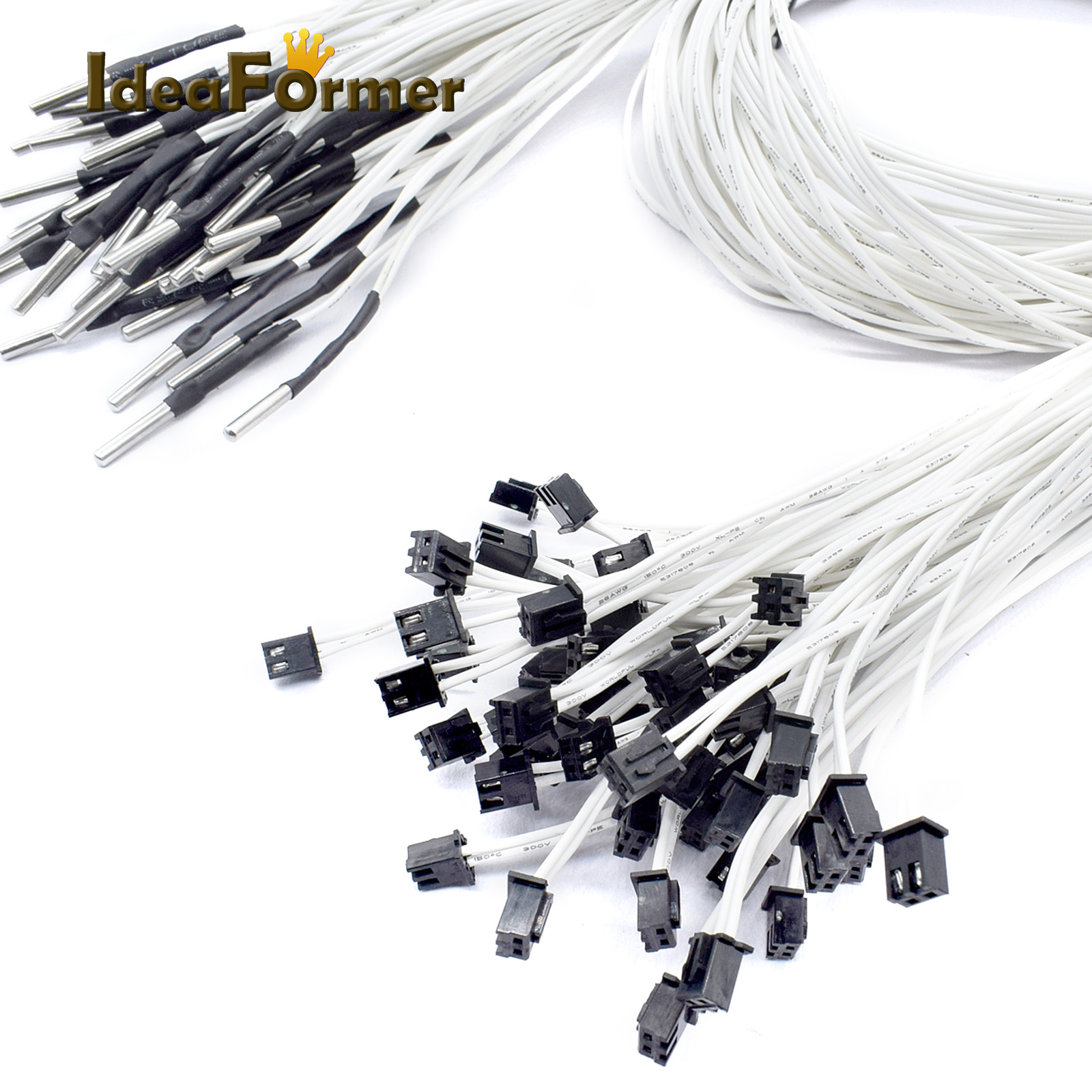 5Pcs 1M/2M NTC 100K 3950 Thermistor Sensor With XH2.54 Terminal