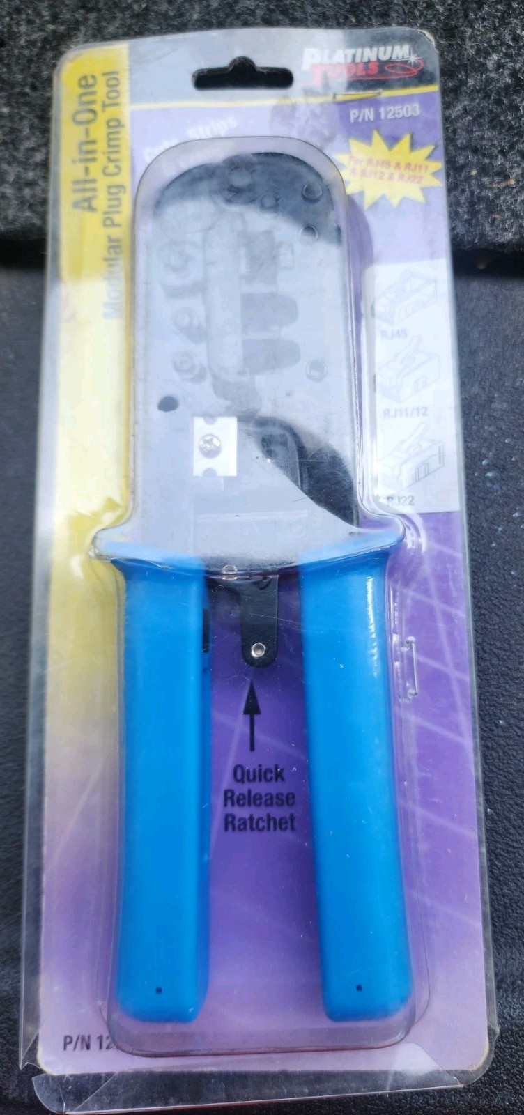 Platinum Tools 12503C All-in-One Modular Plug RJ45 RJ11 RJ12 RJ22 Crimp Tool