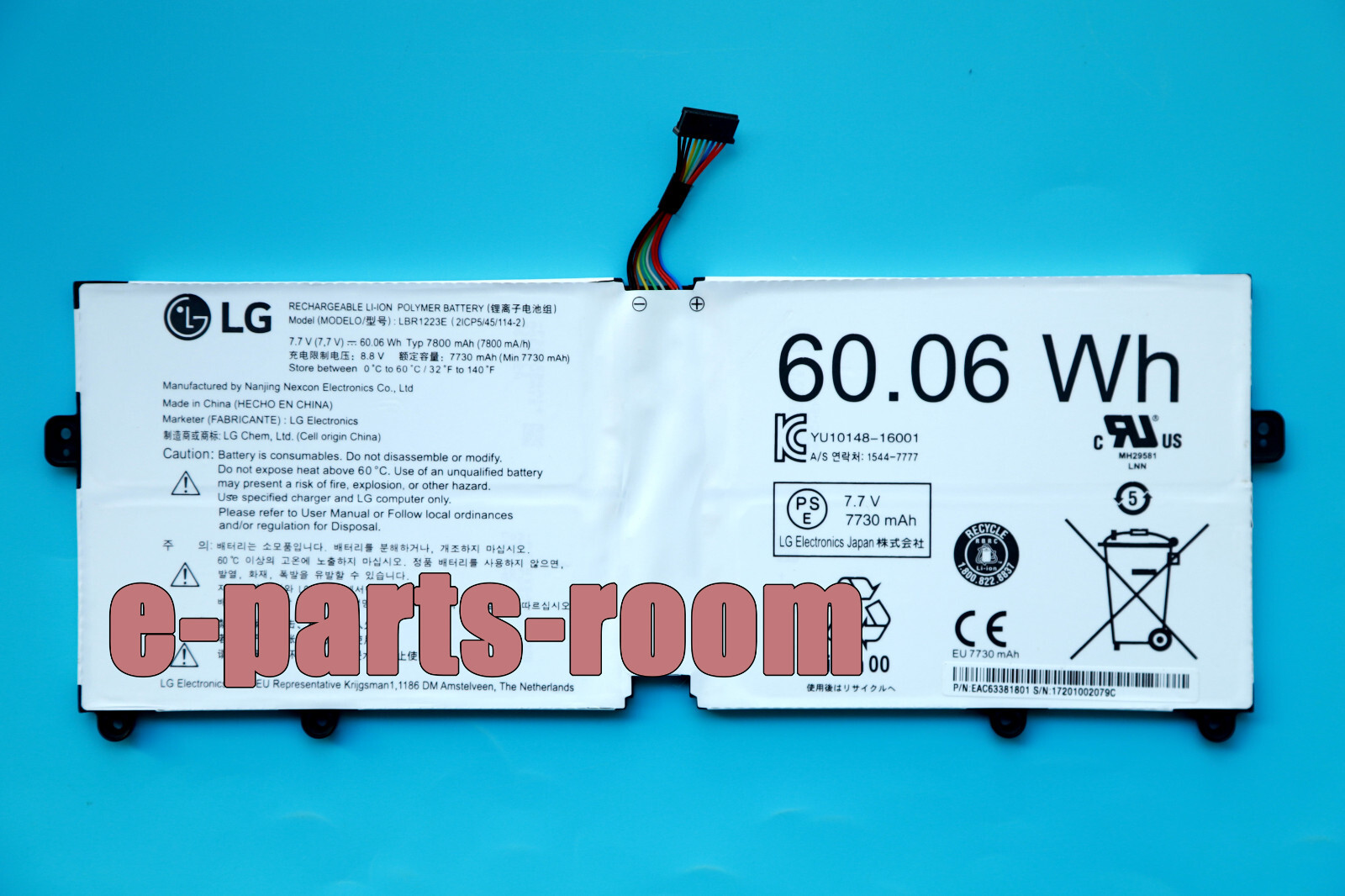 NEW Genuine 60.06Wh LBR1223E Battery For LG Gram 14Z970 15Z970 15ZD975 Series