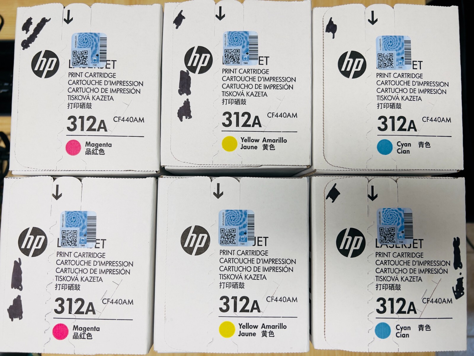 HP 3 Color Toner Set Genuine OEM CF440AM CF381A CF382A CF383A 