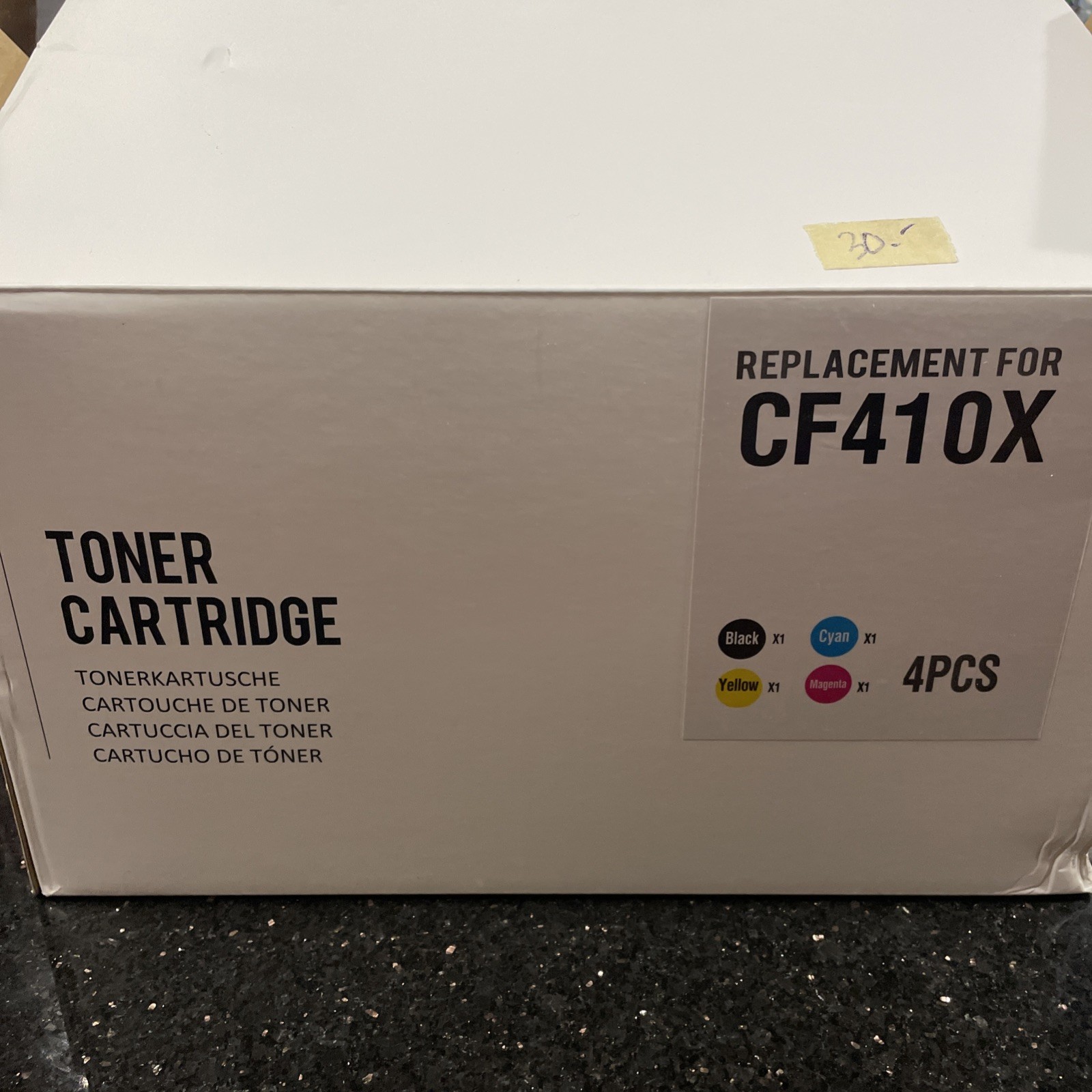 410X Compatable Toner Cartridge Lot Of 3, One Black, /Cyan/Magenta Unused