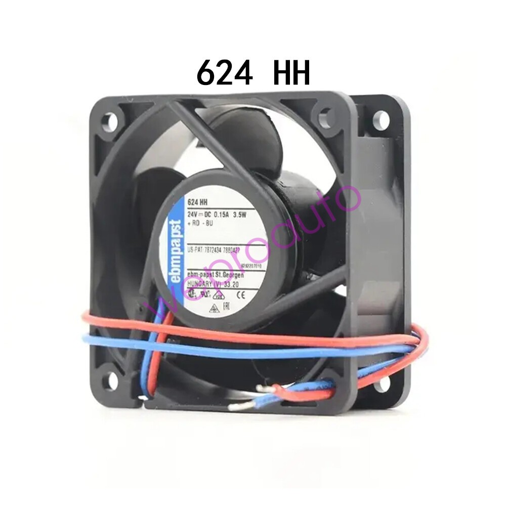 New Ebmpaps Axial radiator 624HH 24VDC 3.5W 60*60*25MM 8200RPM Server Fan