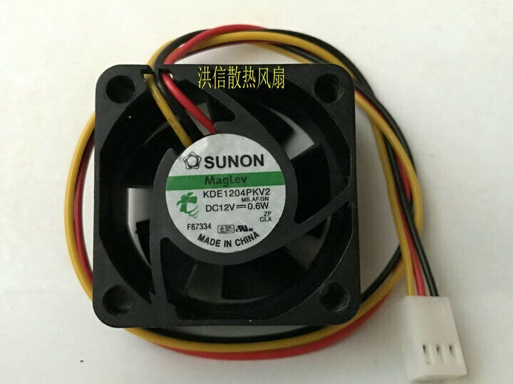 Sunon  KDE1204PKV2 DC12V 0.6W 4020  4cm  3pin cooling fan