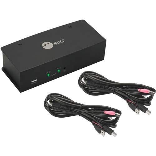 SIIG 2x1 Dual View USB HDMI KVM Switch - 4K 30Hz (cekv0711s1)