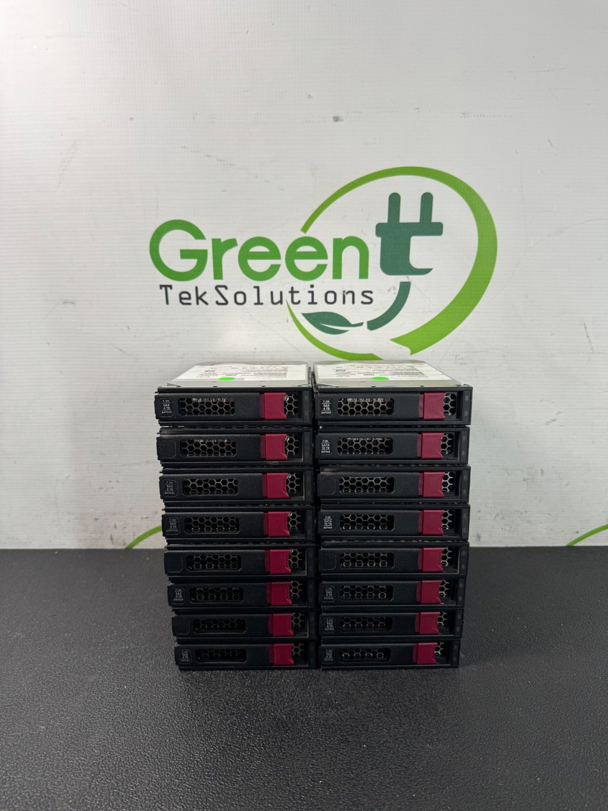 Lot of 16x HPE HGST 10TB SATA 7.2K HUH721010ALE604 MB010000GWAYN Low Hours