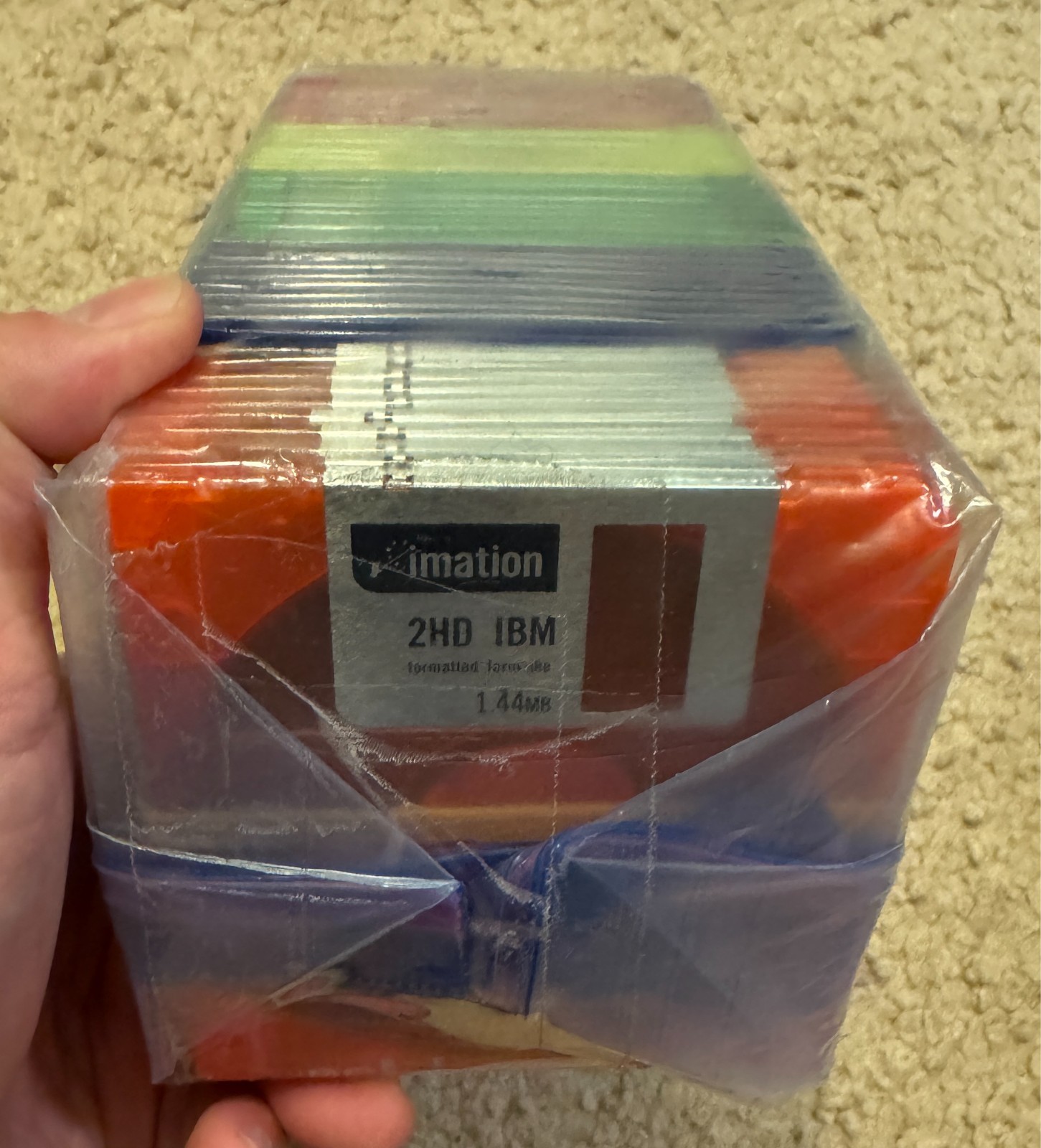 Imation 3.5" Floppy Disks 50-Pack Neon 2HD IBM Formatted Loose