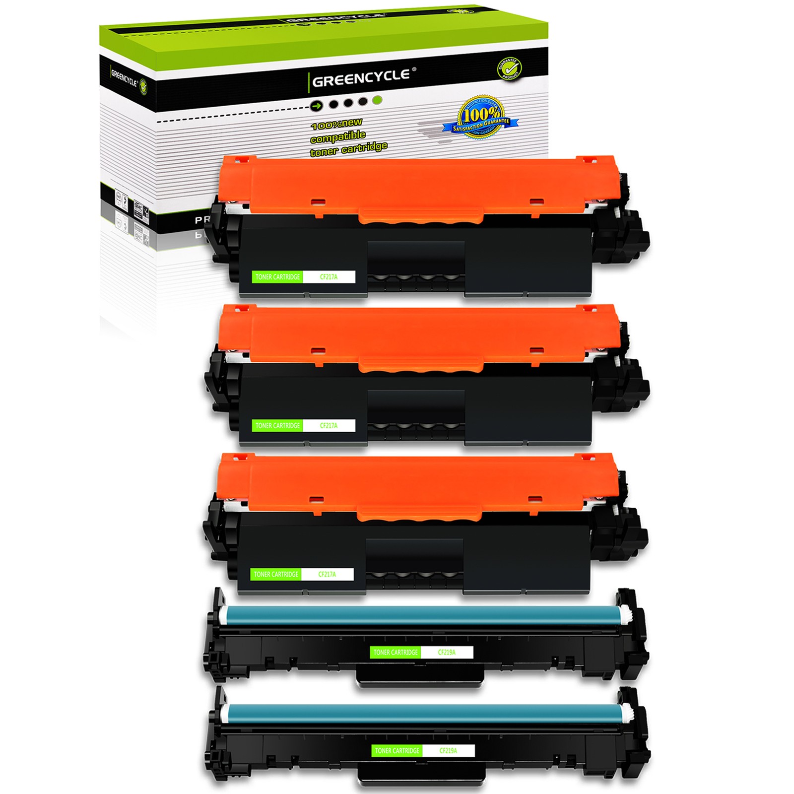 4PK CF217A 17A Toner Cartridges With Chip Compatible with HP LaserJet M102w MFP