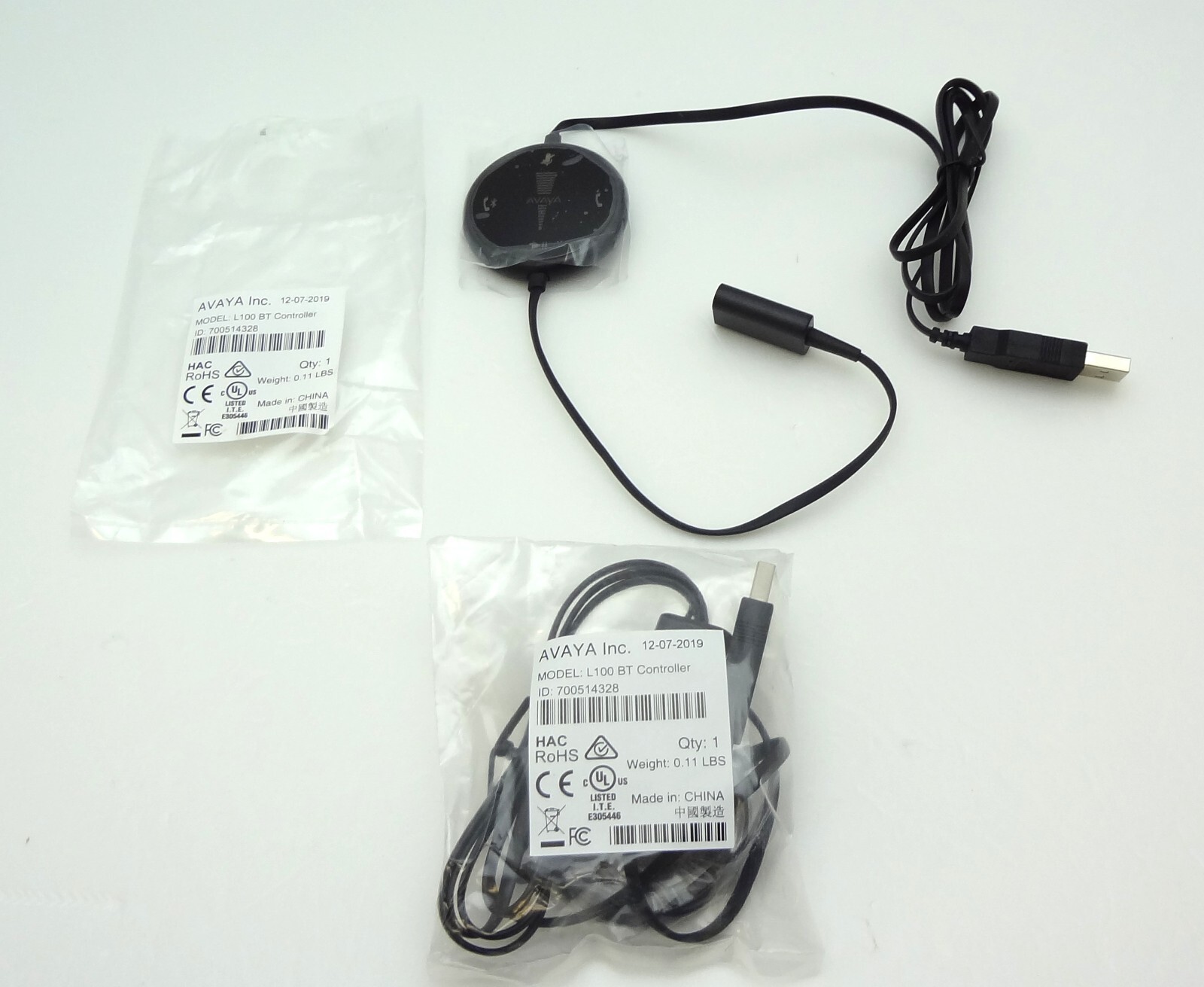 2 x Avaya L100 Controller with Quick-Connect to USB Cable for L129 L139 & L149