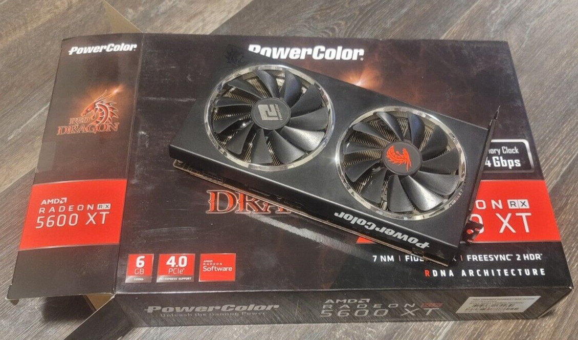 PowerColor Radeon RX 5600 XT 6GB GDDR6 Graphics Card (AXRX 5600XT 6GBD6-3DHR/OC)