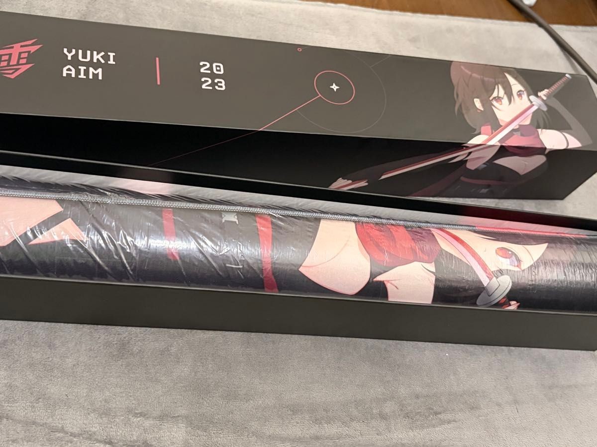 YUKI AIM 2023 KATANA XL Mouse Pad Black Accessories Gaming Desk Mat Compact
