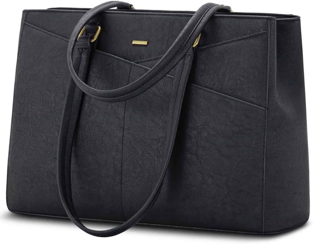 Laptop Bag for Women 15.6 Inch Tote Bags Waterproof Leather Briefcase Computer W