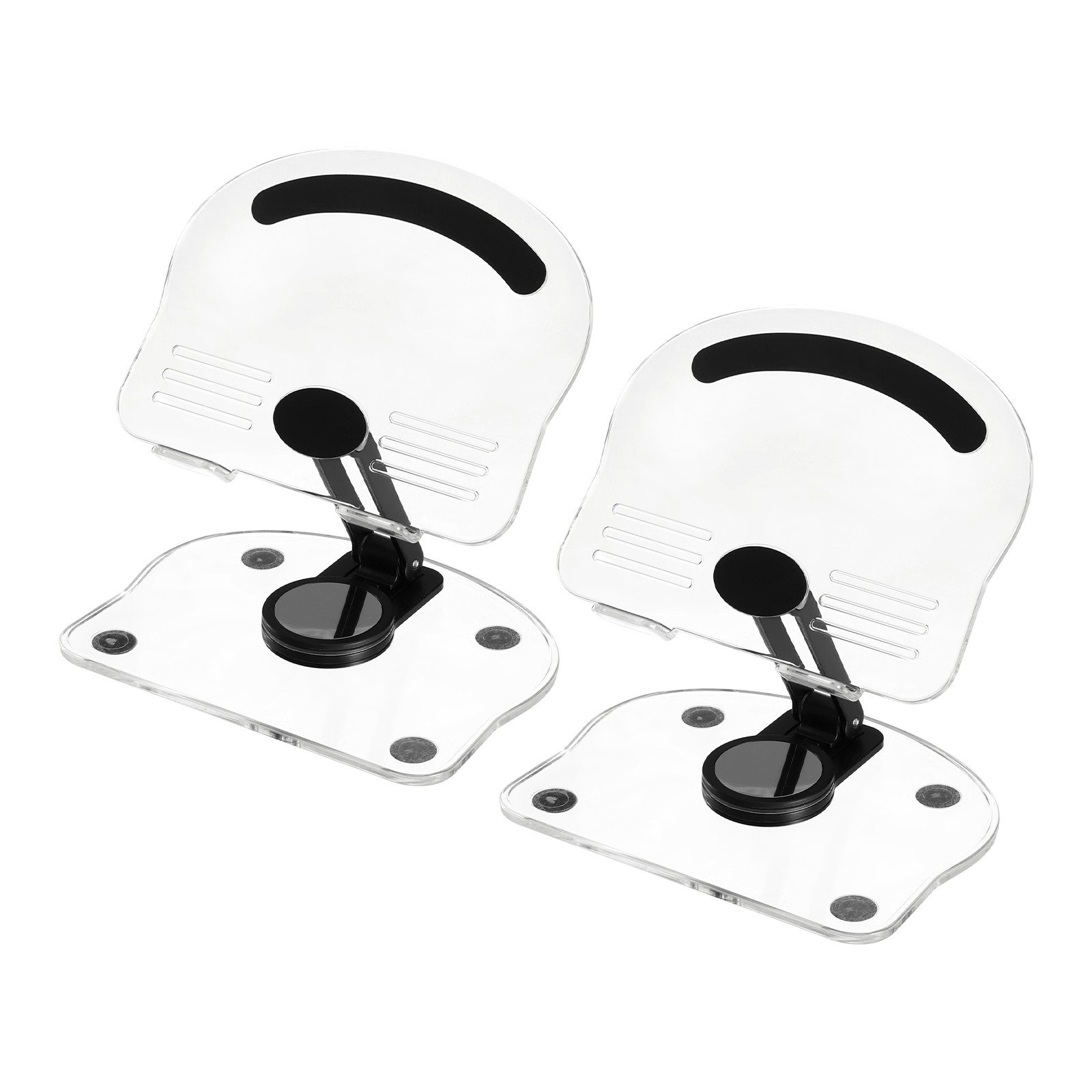 2 PCS Acrylic Tablet Stand, Acrylic Tablet Holder Adjustable Foldable, Black