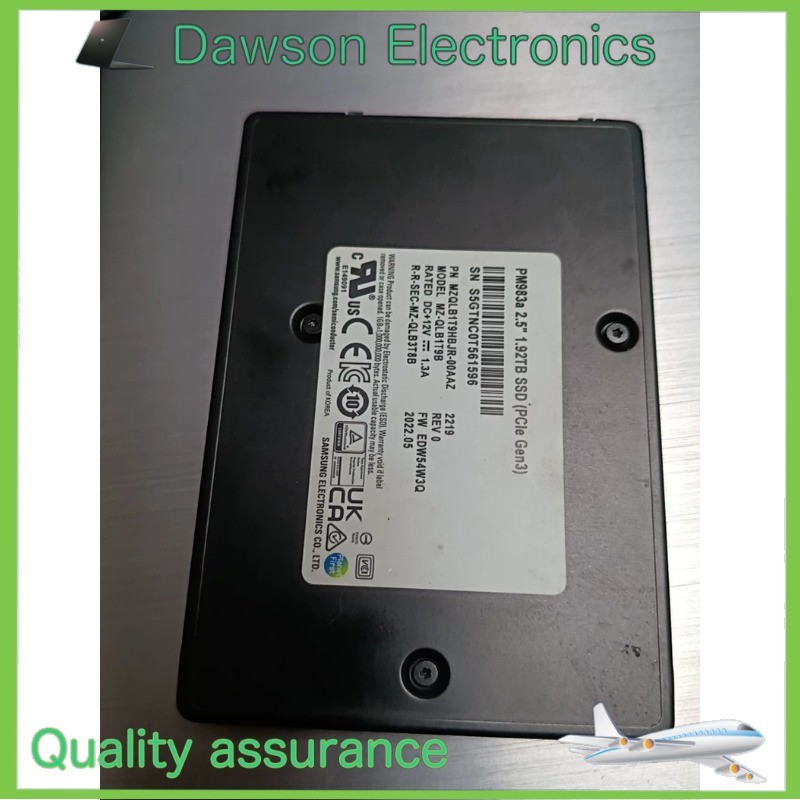 Samsung PM983a 1.92TB 2.5'' NVMe U.2 PCIe 3.0 SSD MZQLB1T9HBJR-00AAZ MZ-QLB1T9B