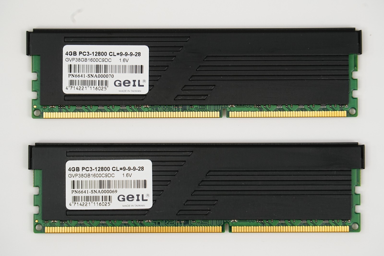 GeIL Value Plus 8GB RAM Kit (2x4GB) DDR3 1600 MHz PC3-12800 Computer Memory
