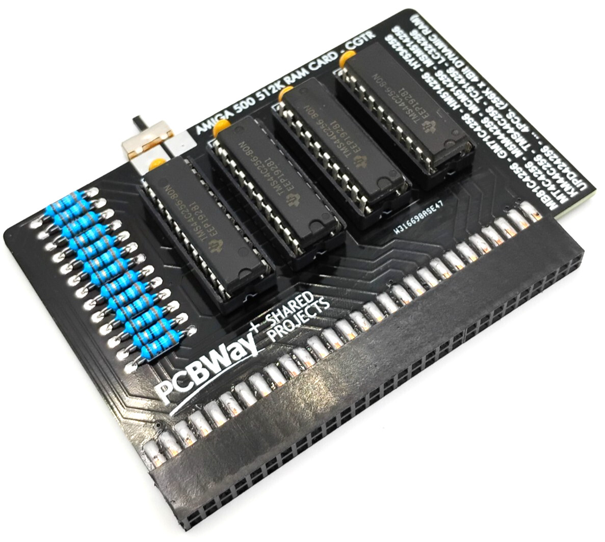 Commodore Amiga 500 Ram Expansion 512KB + Switch - Fast USA Seller