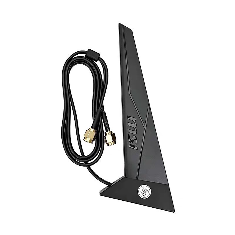 MSI High Gain 9dBi WiFi7/6E/6 Motherboard Antenna RP-SMA Connector Black