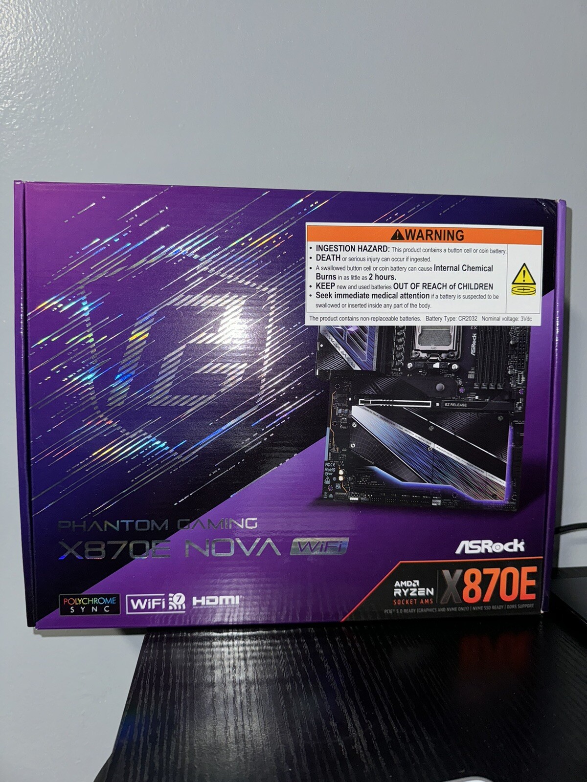 ASRock X870E NOVA WIFI AM5 AMD SATA 6Gb/s ATX Motherboard - NEW