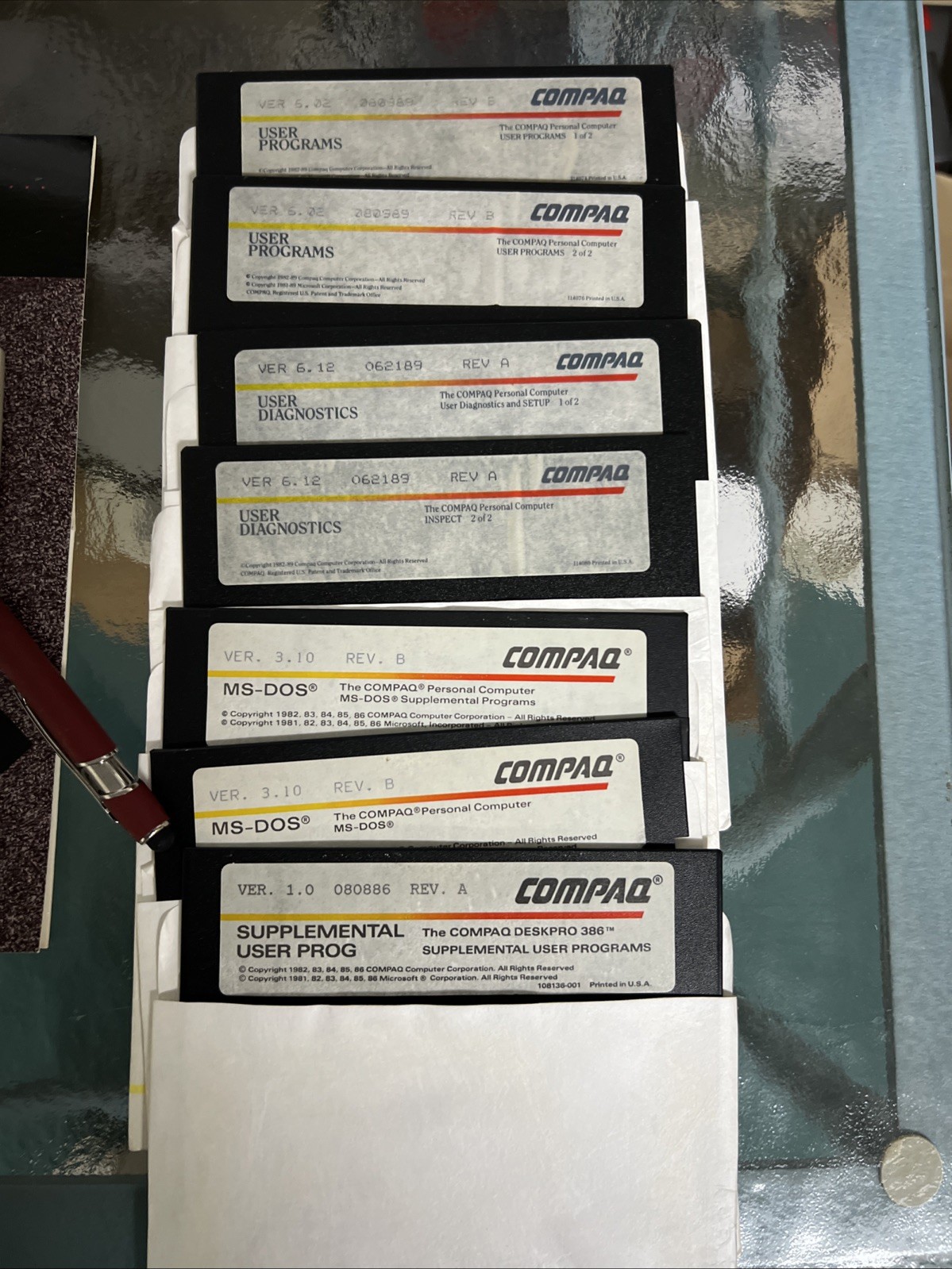 Vintage Compaq Software Lot MS-DOS Windows 3.1 Disks Manuals Diagnostics ProLine