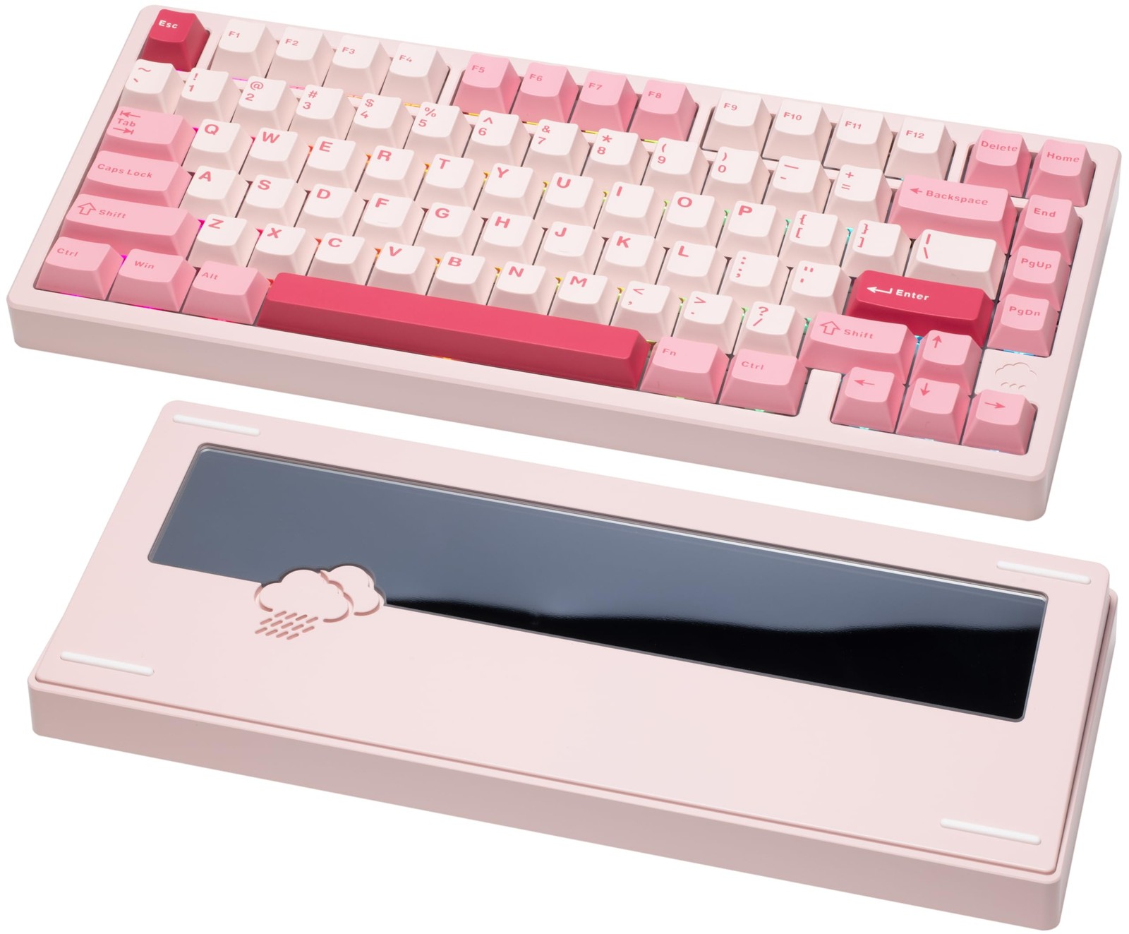 KEEBMONKEY WOBKEY Rainy 75 CNC Aluminum HMX/JWK/Cocoa Switches TripleMode Con...