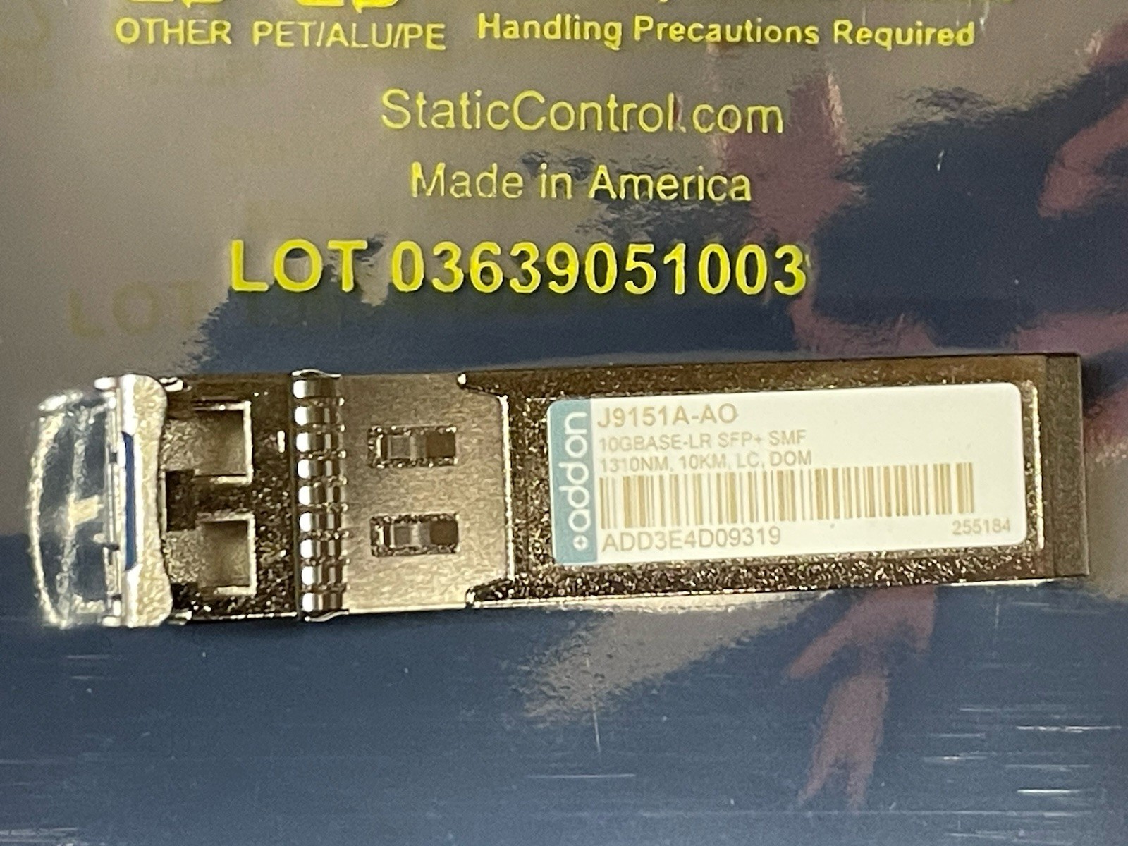 ADD-ON J9151A-AO | HP J9151A COMPATIBLE 10GBASE-LR SFP+ TRANSCEIVER Used