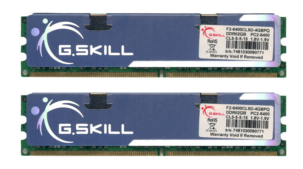 MEMORY G.SKILL 4GB 2x2GB DDR2 PC2-6400 800MHz F2-6400CL5D-4GBPQ Non-ECC