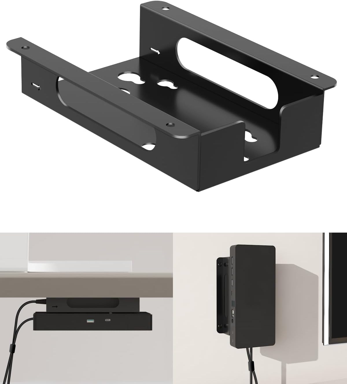 Metal Mount for Dell Docking Station under Desk and Wall Mount for Dell UD22 WD1