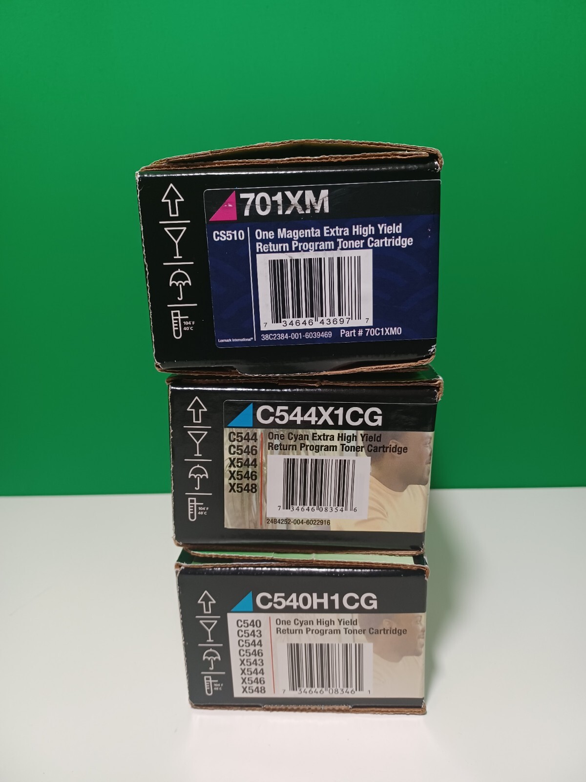 Empty  Genuine Lexmark  with Box   C544X1CG/ C540H1CG/ 701XM 