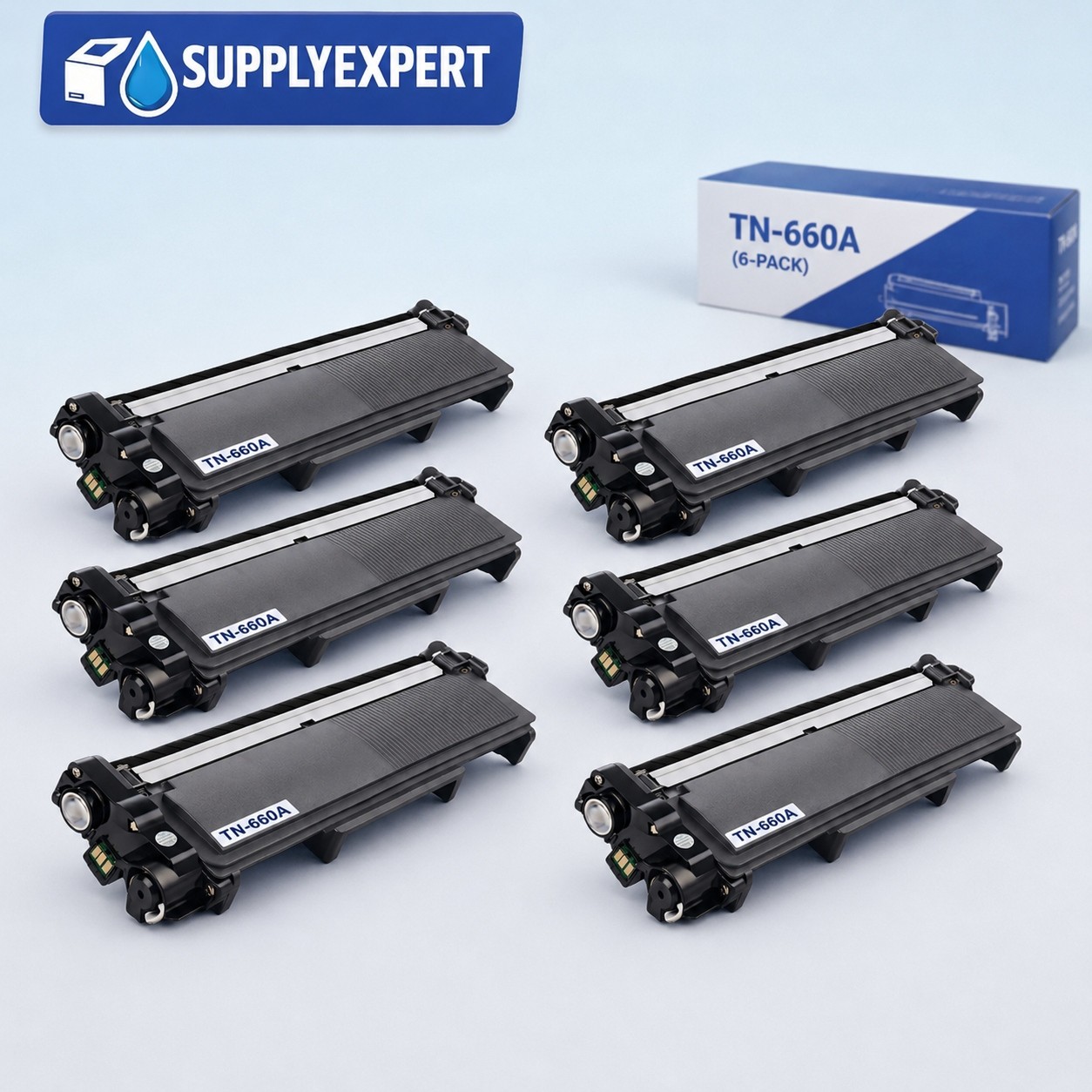 6PK TN660 Black Laser Toner for Brother HL-L2300D MFC-L2700DW