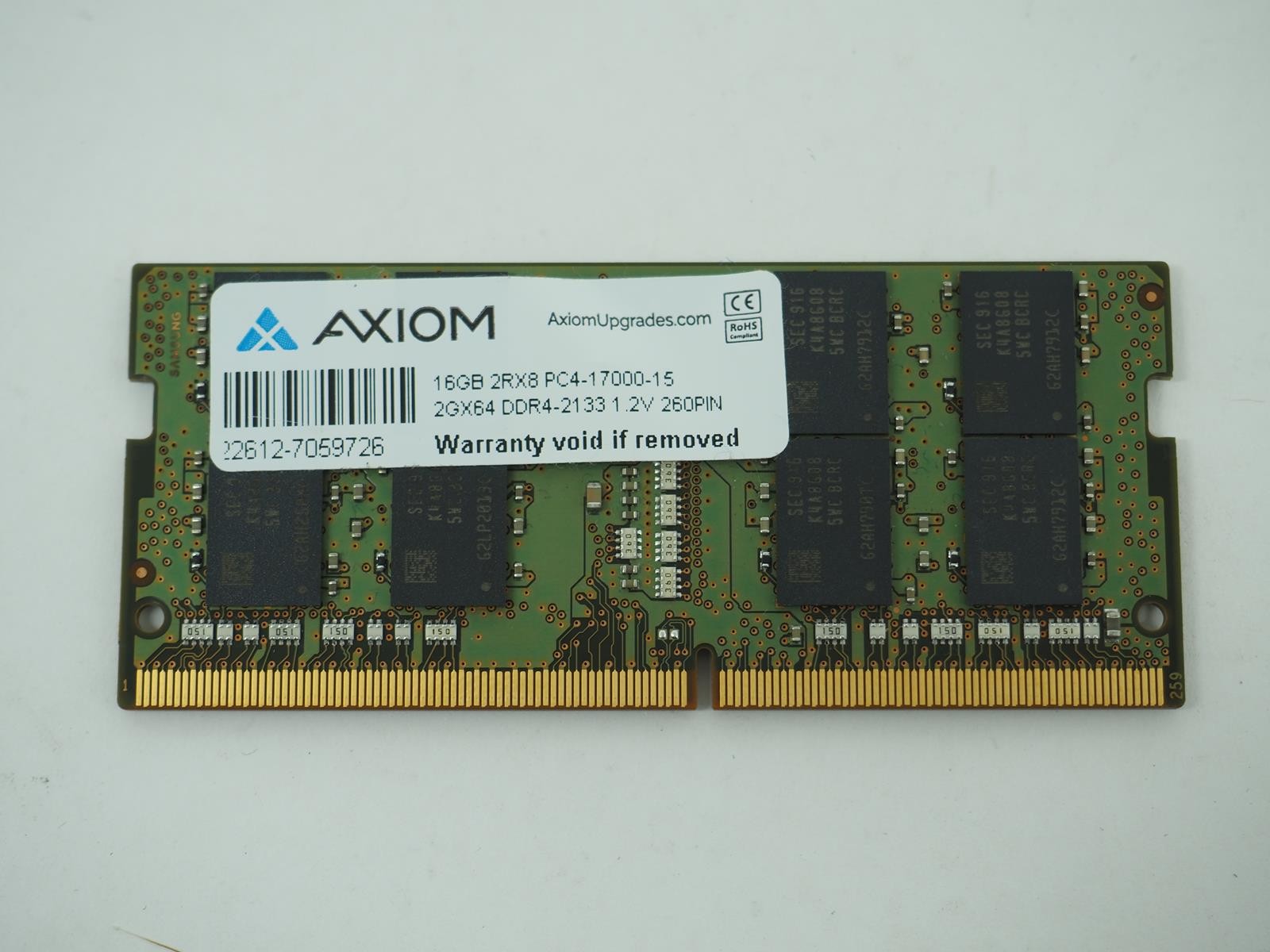 AXIOM 16GB DDR4 2133 Laptop Ram / SO-DIMM Memory - PC4-17000