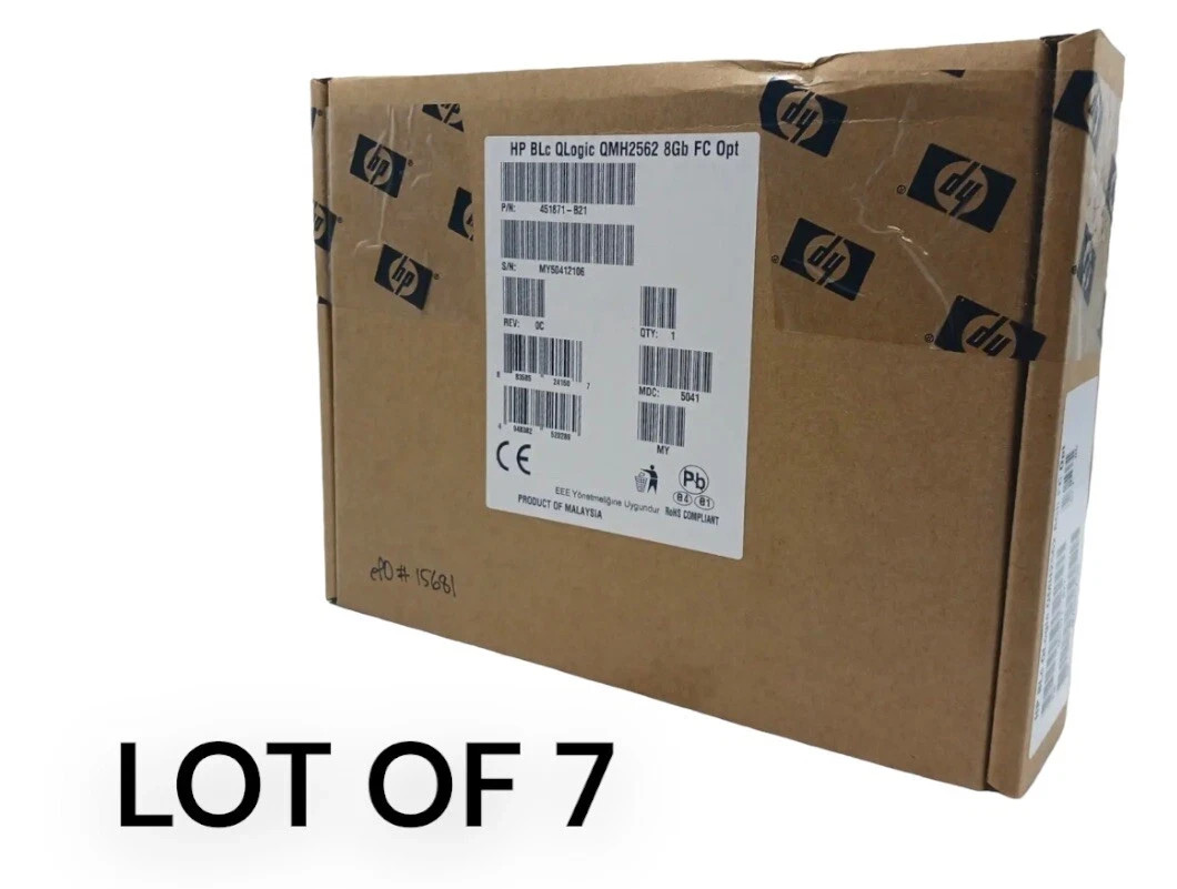 (NEW LOT OF 7) 451871-B21 F/S QLogic QMH2562 8GB Dual Port (455869-001)