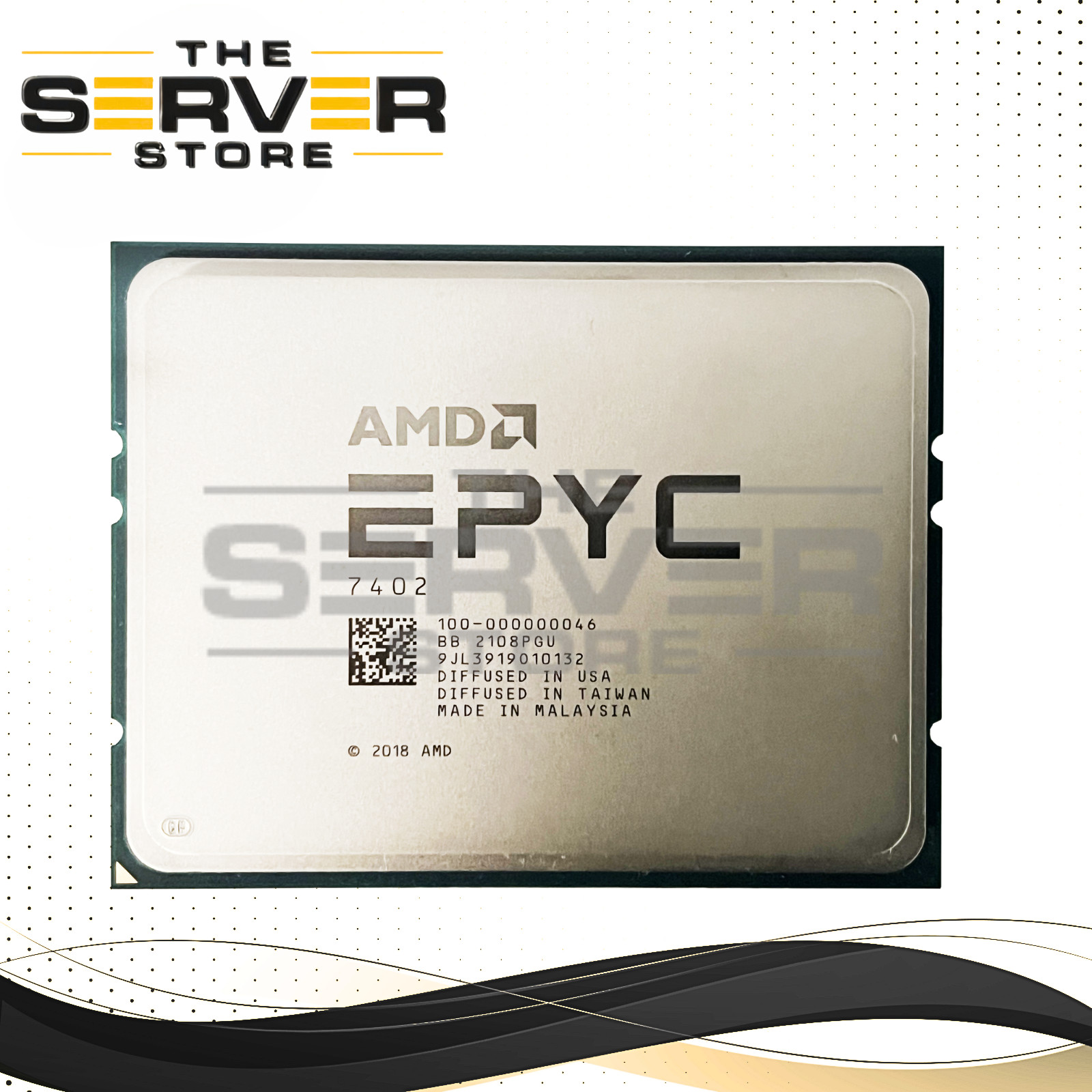 (Dell Locked) AMD EPYC 7402 2.8GHz 24C 128MB 180W Socket SP3 CPU 100-000000046
