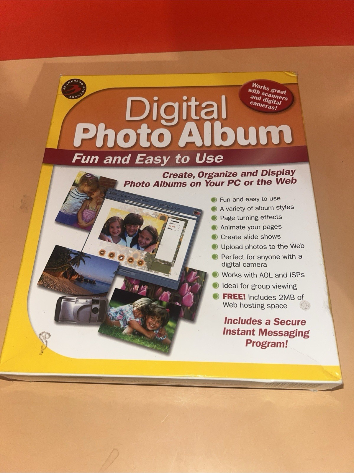 Vintage Digital Photo Album PC Software Box CD-ROM Display Prop Retro NIB