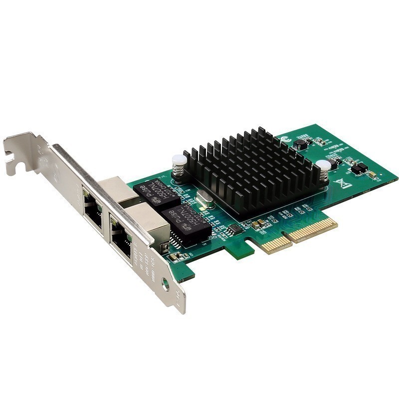 Intel 82576/E1G42ET Chip Dual PORT GIGABIT ETHERNET PCIe X4 Card Dual RJ45 Ports