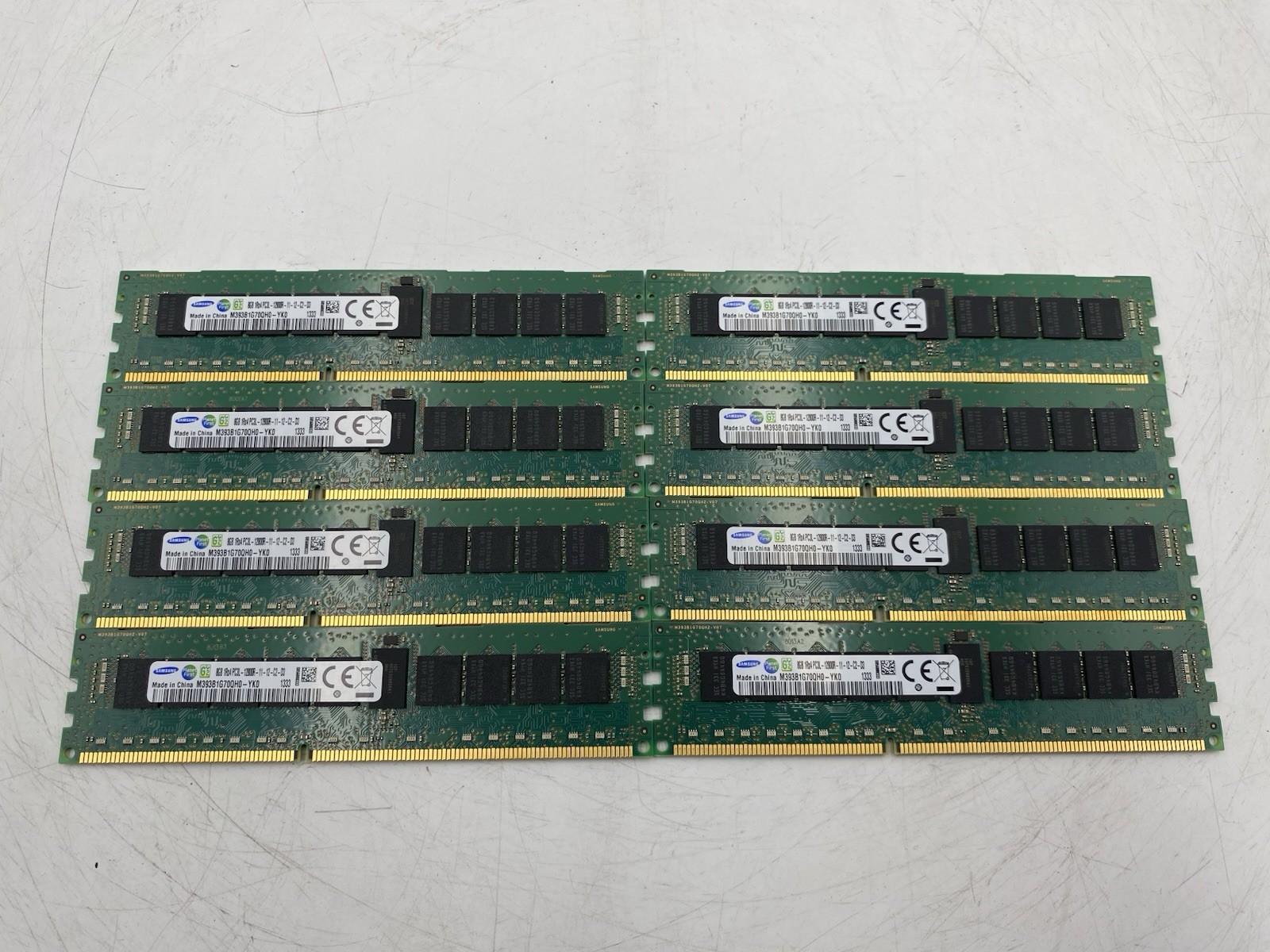 LOT OF 7 Samsung 8GB 1Rx4 PC3L-12800R-11-12-C2-D3 M393B1G70QH0-YK0 DDR3 ECC RAM