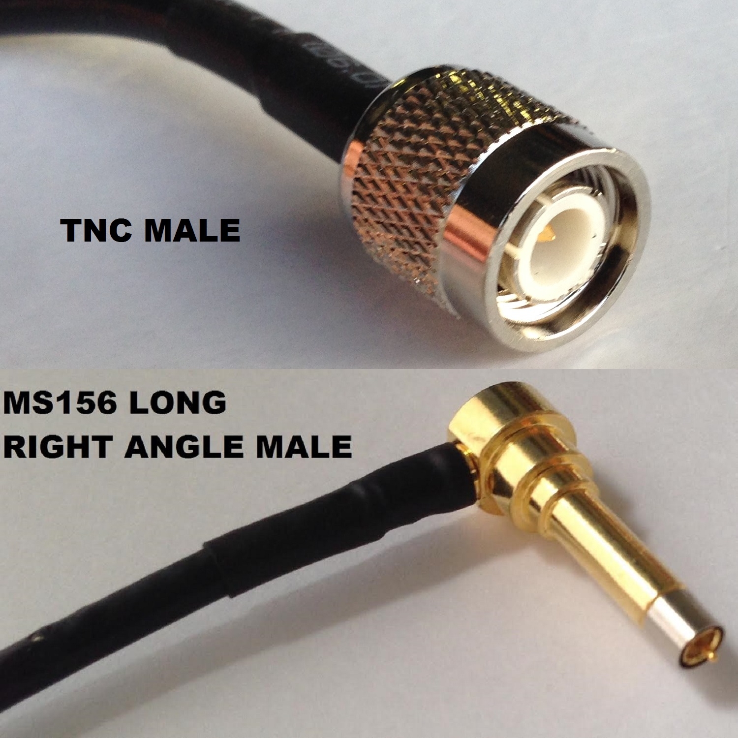 RG316 TNC MALE to MS156 Male Angle Long Coaxial RF Cable USA-US