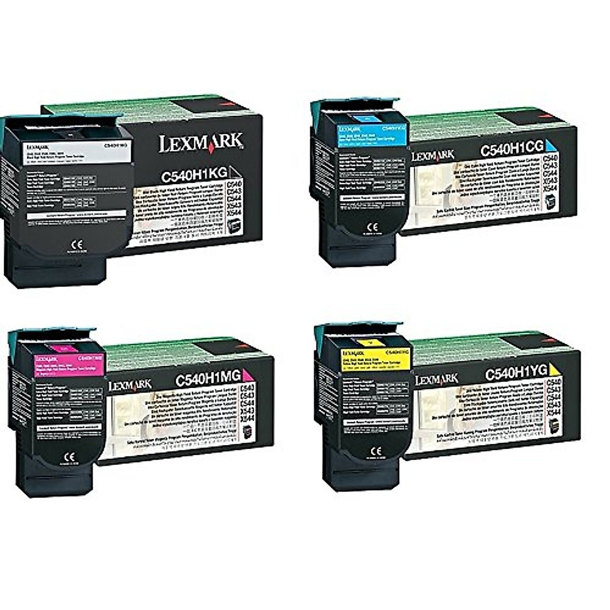 New Genuine Lexmark 540H1 toners Set K,Y,M,C