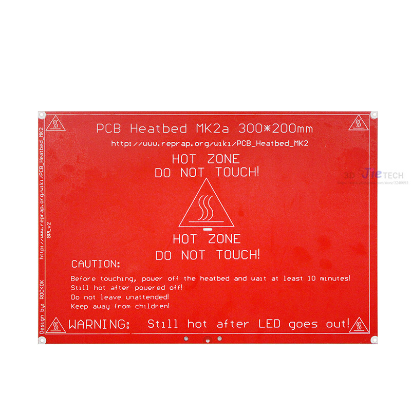 MK2A 300x200mm Aluminum Heated Bed PCB 12V/24V for Prusa i3