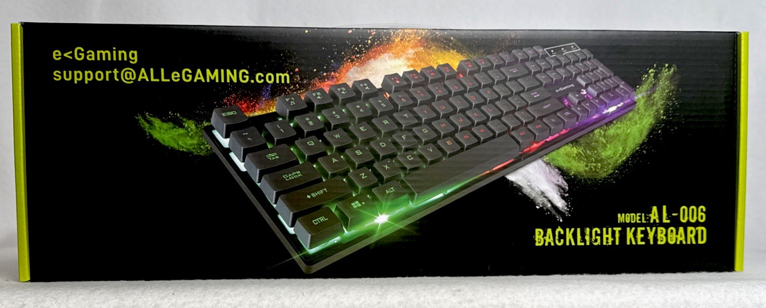 eGaming AL-006 Backlight Gaming Keyboard 104-Key Wired USB Rainbow LED - NEW
