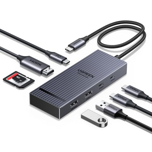 UGREEN 8-in-1 USB-C Hub 4K 60Hz HDMI, 100W PD Charging for MacBook, iPad, Laptop