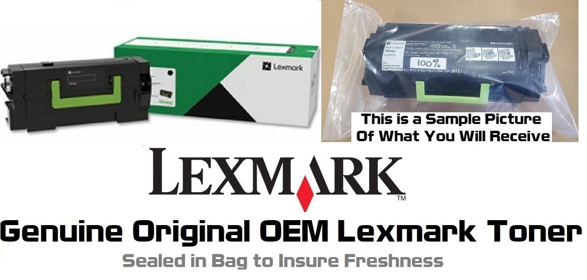 Mostly New Genuine Lexmark 58D1X00 Toner Cartridge -80% Toner Remaining - TESTED